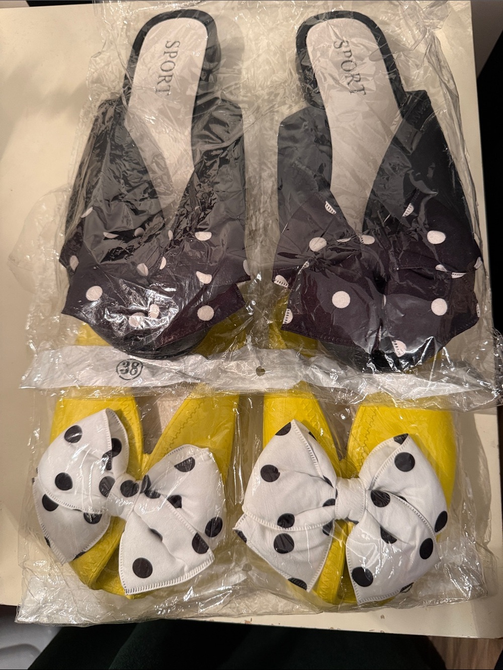 Women’s Footwear - 2 pairs mules  so cute. -  size 9 NWOB.